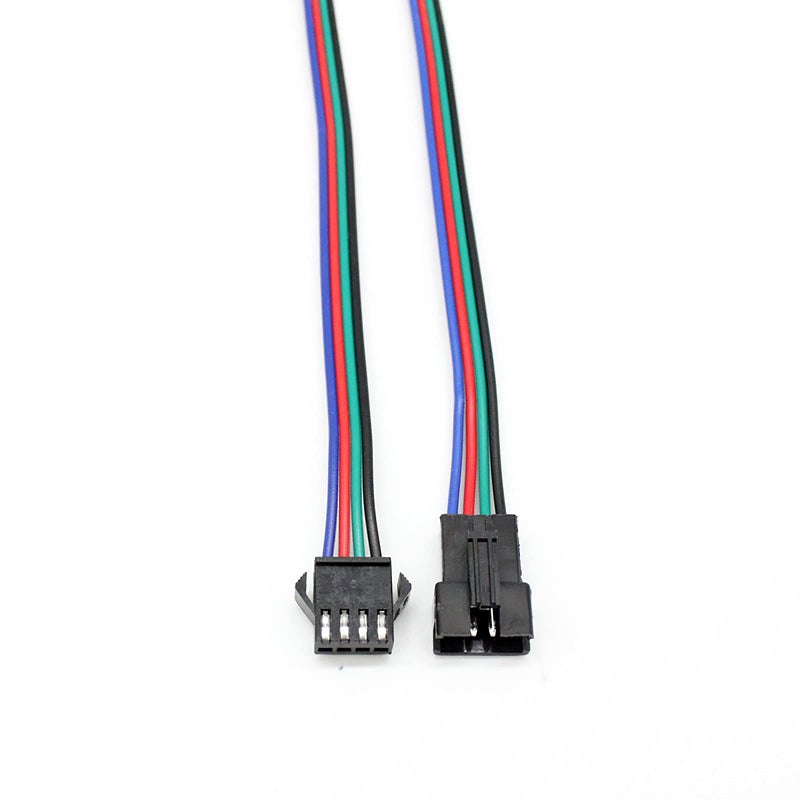 RGBZONE 20Pairs JST SM 4PIN Plug Male to Female EL Wire Cable Connector Adapter for 5050 3528 RGB LED Strip Light - Image 4